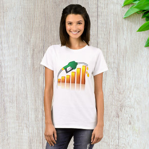 T-shirt Graphique à barres de l'inflation due à la hausse 