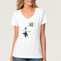 T-shirt graphique à bulle de pensée d'une fille jo