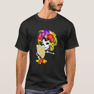 T-shirt graphique à fleurs crâne de sucre floral c
