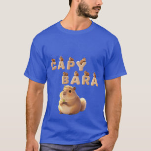 T-shirt graphique à la famille de capybara mignonn