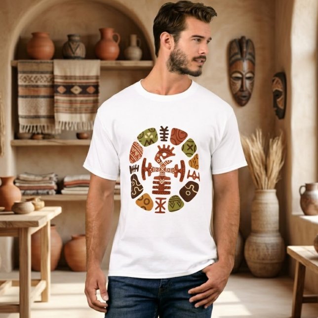T-shirt graphique à l'héritage tribal (Créateur téléchargé)