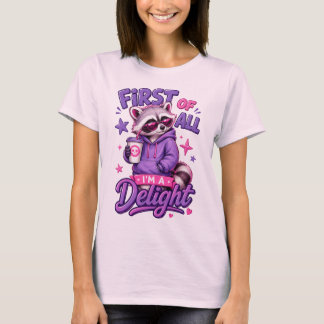 T-shirt graphique à motif de raton laveur drôle po