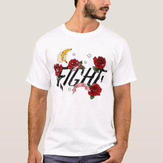 T-shirt graphique à motif floral de combat audacie