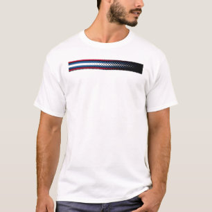T-Shirt Graphique à Rayures Dégradées Minimaliste 