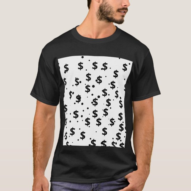 T-shirt graphique à signe dollar gras "L'argent pa (Devant)