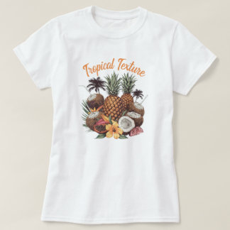 T-shirt graphique à texture de cheveux tropicale d