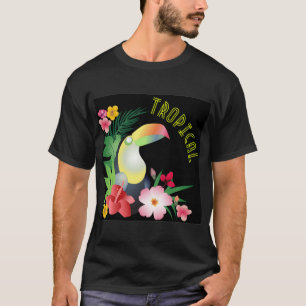 T-shirt Graphique à thème tropical du Toucan