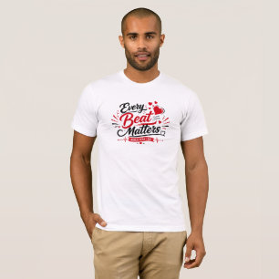 T-shirt graphique à typographie Cœur Fort pour la