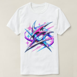 T-Shirt Graphique Abstrait Cosmique Néon – Futuris