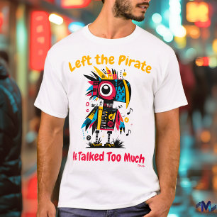 T-Shirt Graphique Abstrait et Coloré de Perroquet
