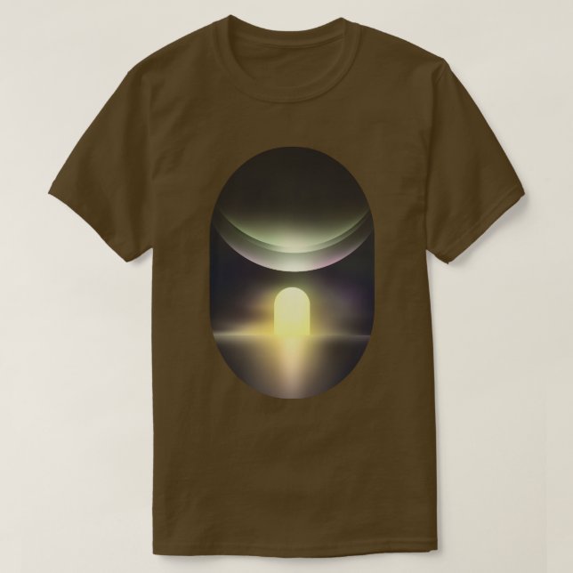 T-Shirt Graphique Abstrait Paysage de Science-Fict (Design devant)