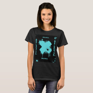 T-shirt graphique abstrait pour femmes équilibre