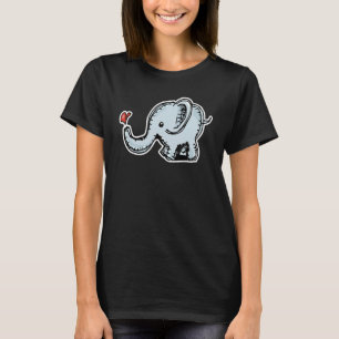 T-shirt Graphique adorable d'éléphant pour les filles et l