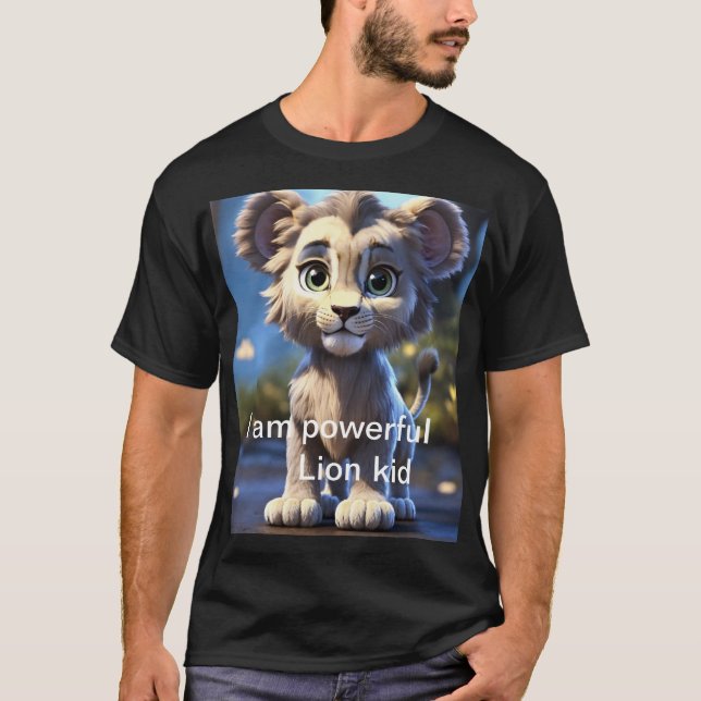 T-shirt graphique adorable Lion Cub (Devant)
