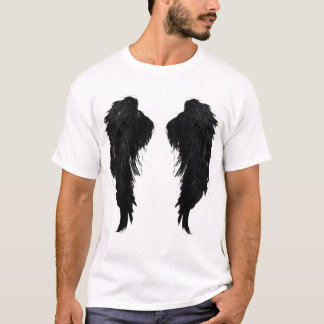 T-Shirt Graphique Ailes d'Ange Noir