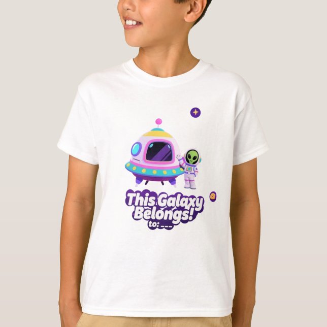 T-shirt graphique alien pour garçons (Devant)