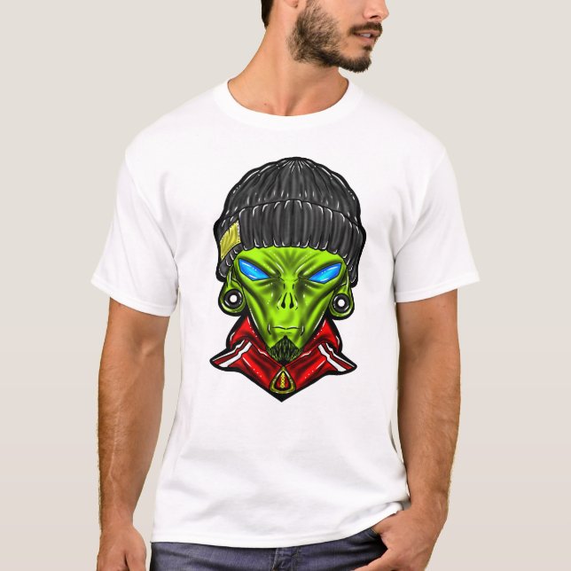 T-Shirt Graphique Alien Urbain (Devant)