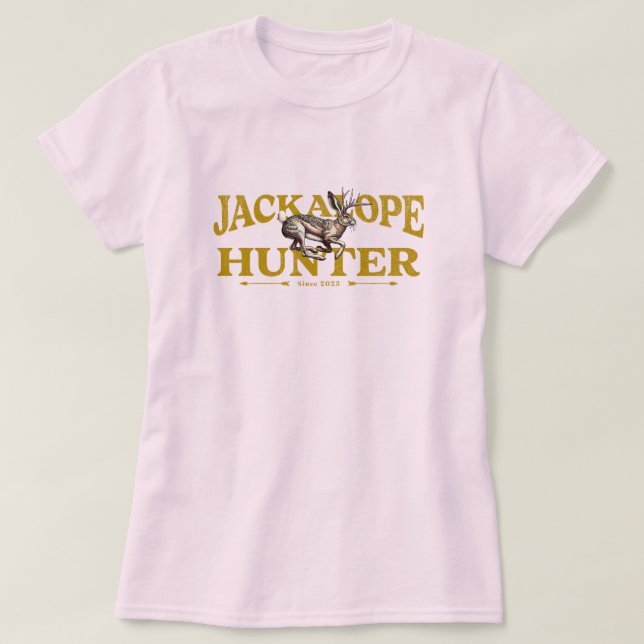 T-shirt Graphique américain de chasseur de Jackalope (Design devant)
