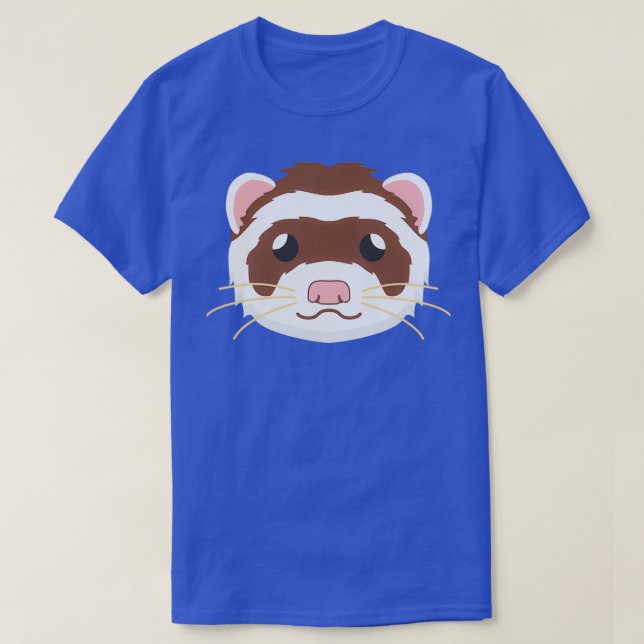 T-shirt Graphique Amoureux des animaux Ferret Face Ferret (Design devant)