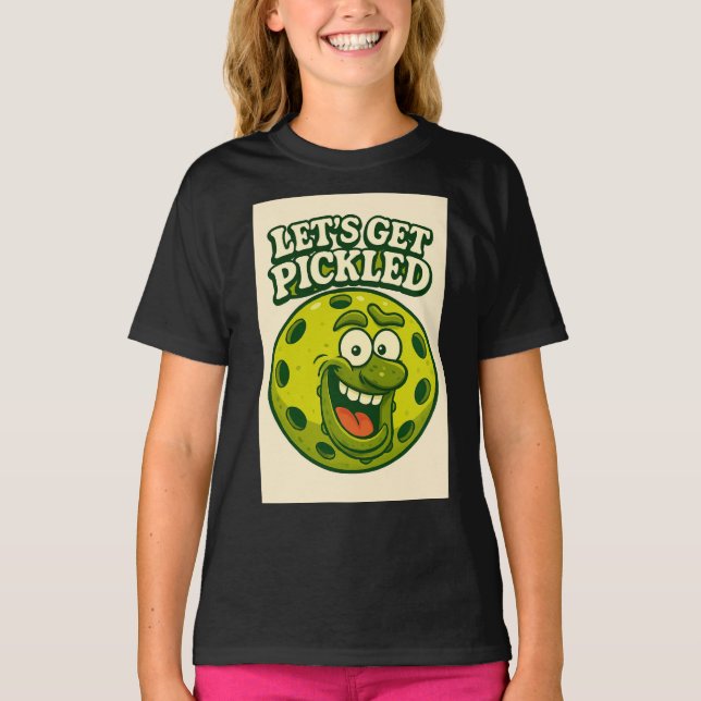 T-shirt graphique amusant de Pickleball (Devant)