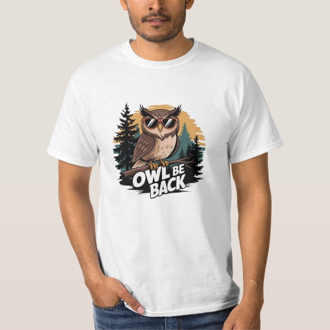 T-shirt Graphique amusant et Whimsical Owl Lover (Devant)