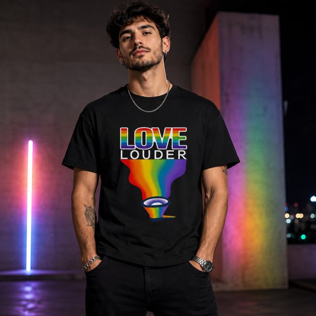 T-Shirt Graphique Arc-en-Ciel LGBTQ+ Fierté "AIME  (Créateur téléchargé)
