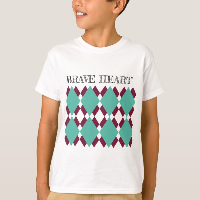 T-Shirt graphique Argyle pour garçons (Devant)