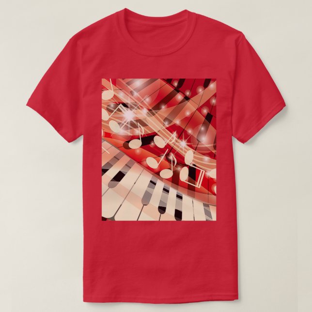 T-shirt Graphique arrière - plan de musique (Design devant)