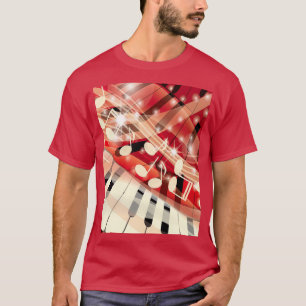 T-shirt Graphique arrière - plan de musique