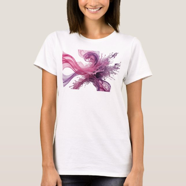 T-shirt graphique ART ABSTRAIT Argent Chic (Devant)