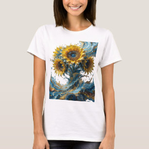 T-shirt graphique ART ABSTRAIT Or pointu