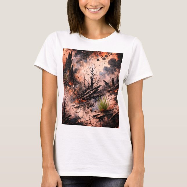 T-shirt graphique artistique pour femmes (Devant)