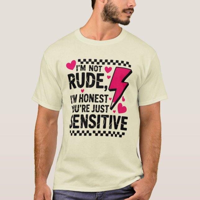 T-shirt Graphique Audacieux – déclaration « Je ne suis pas (Devant)