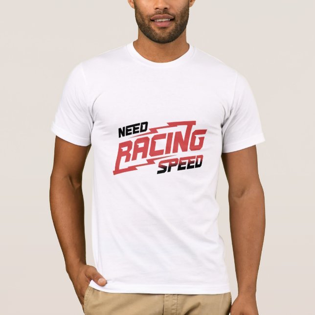 T-Shirt Graphique Automobile à Vitesse de Course � (Devant)