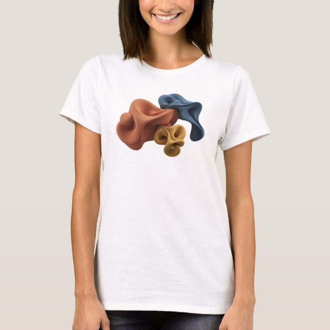 T-shirt graphique avec art abstrait rose dynamique (Devant)