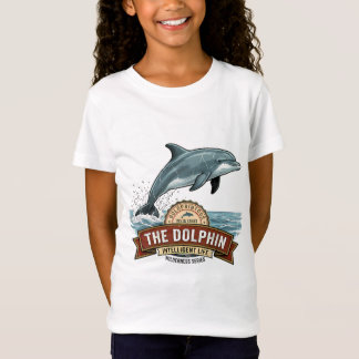 T-shirt graphique avec dauphins et étoiles pour fi