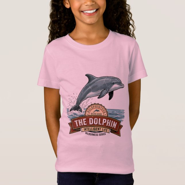 T-shirt graphique avec dauphins et étoiles pour fi (Devant)