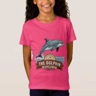 T-shirt graphique avec dauphins et étoiles pour fi