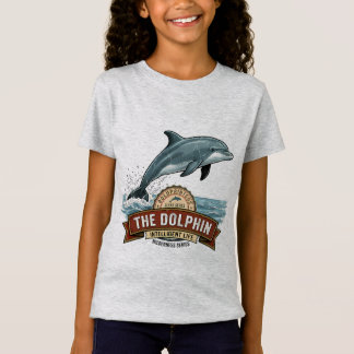T-shirt graphique avec dauphins et étoiles pour fi