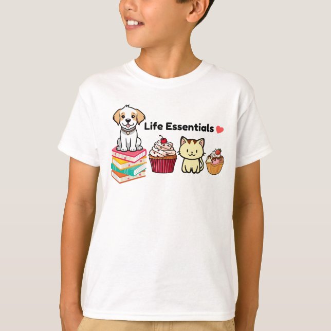 T-shirt graphique avec des animaux mignons et l'es (Devant)