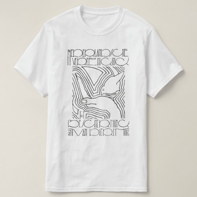 T-shirt graphique avec dessin au trait de style vi (Design devant)