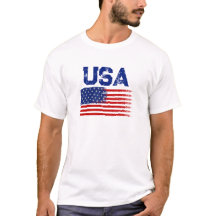 T-Shirt graphique avec drapeau patriotique vintage