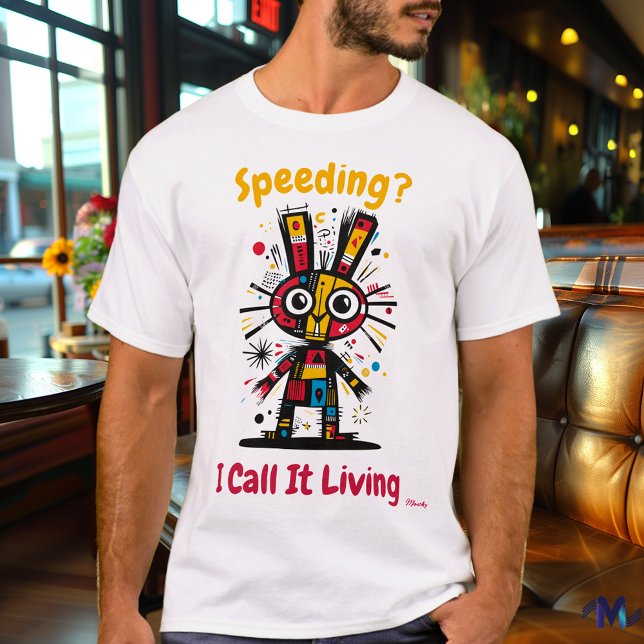 T-Shirt Graphique avec Lapin Vibrant Abstrait (Créateur téléchargé)