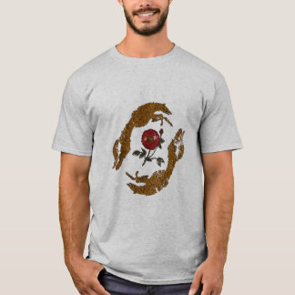 T-Shirt Graphique avec Mains de Style Rétro Tenant