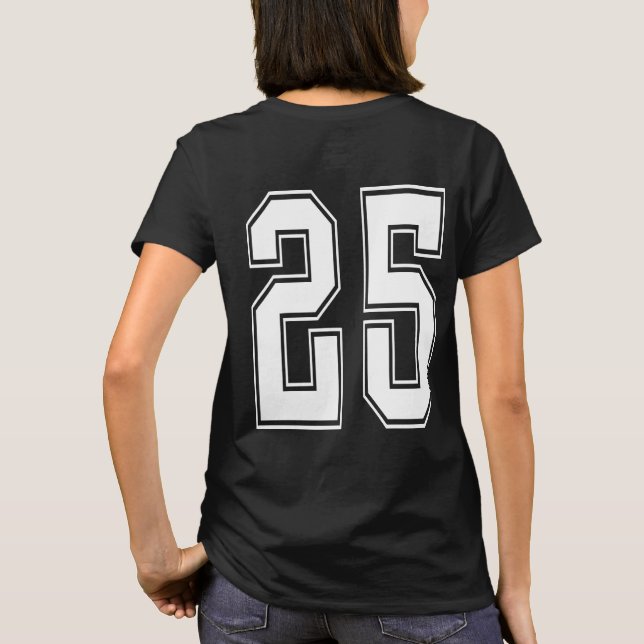 T-shirt graphique avec numéro de maillot féminin – (Dos)