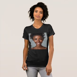 T-shirt graphique avec portrait de femme noire éma