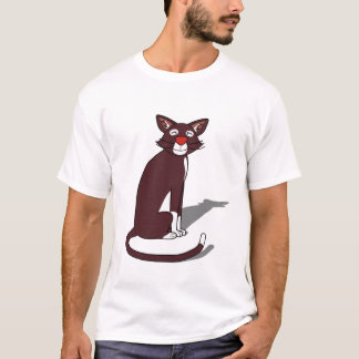 T-shirt graphique avec un chat brun mignon pour ho
