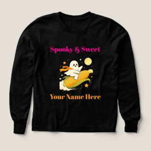 T-shirt graphique avec un fantôme volant sur du ma