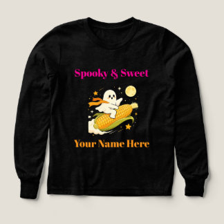 T-shirt graphique avec un fantôme volant sur du ma