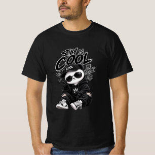 T-shirt graphique avec un panda mignon Stay Cool